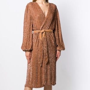 Retrofete Audrey gold sequin dress